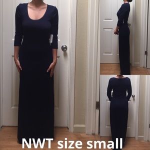 3/4 sleeve Navy Blue maxi dress